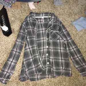 A button up long sleeve shirt